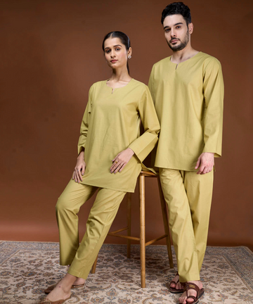 Tulsi-Infused Sleepwear Kurta-Pyjama Set