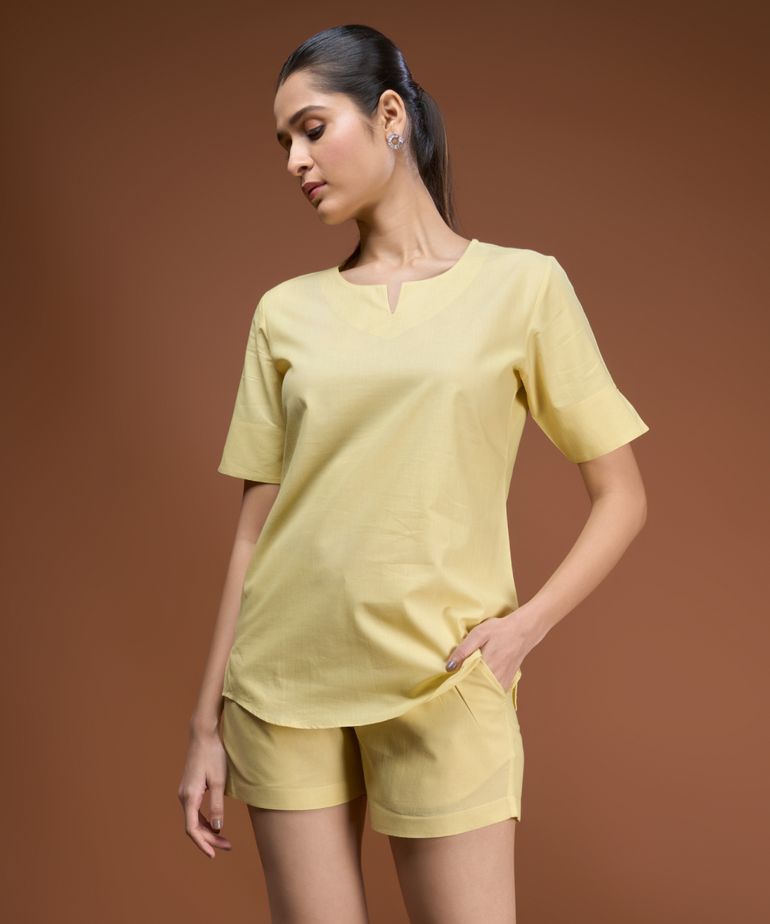Herb-Infused Shorts & Kurta Set