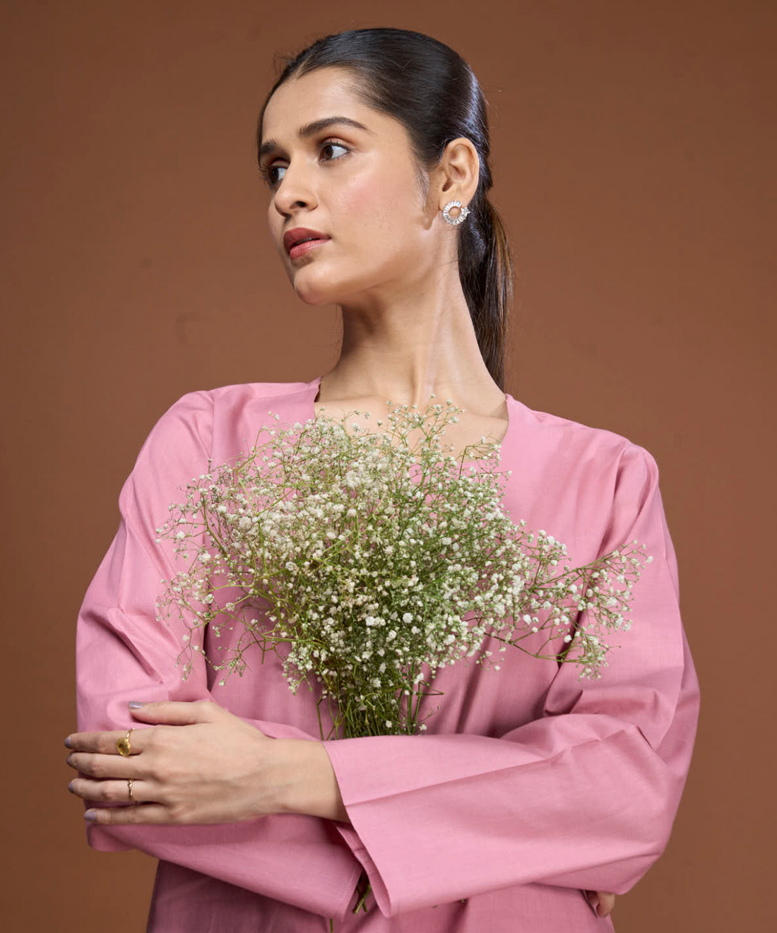 Red Sandalwood-Infused Sleepwear Kurta-Pyjama Set