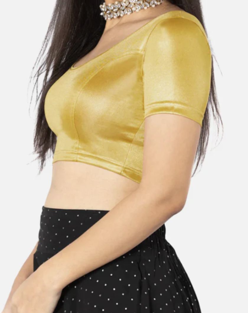 Knitted Blouse – Gold Shimmer