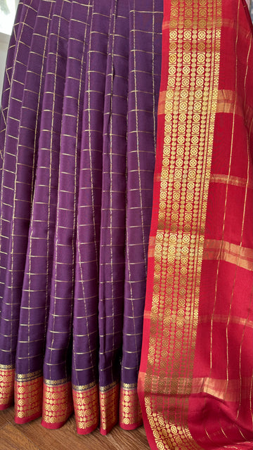 Mysore Silk Saree C8T383 WB80 Purple