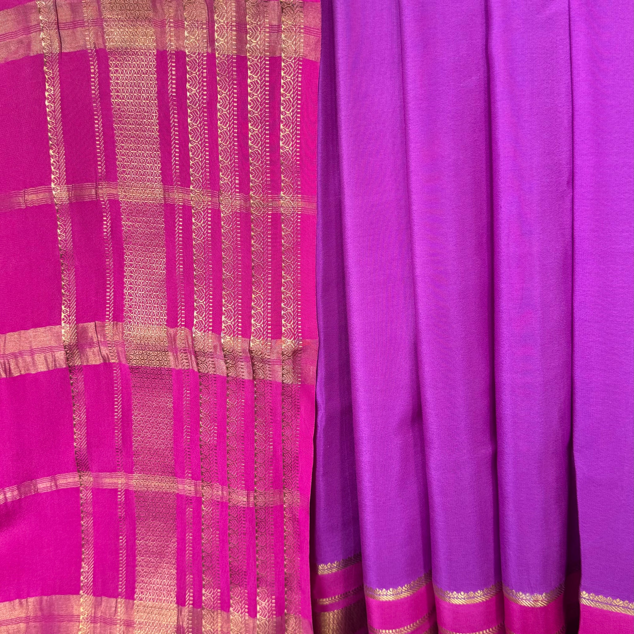 Mysore Silk Saree C8T371 Purple