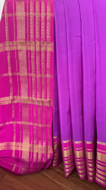 Mysore Silk Saree C8T371 Purple