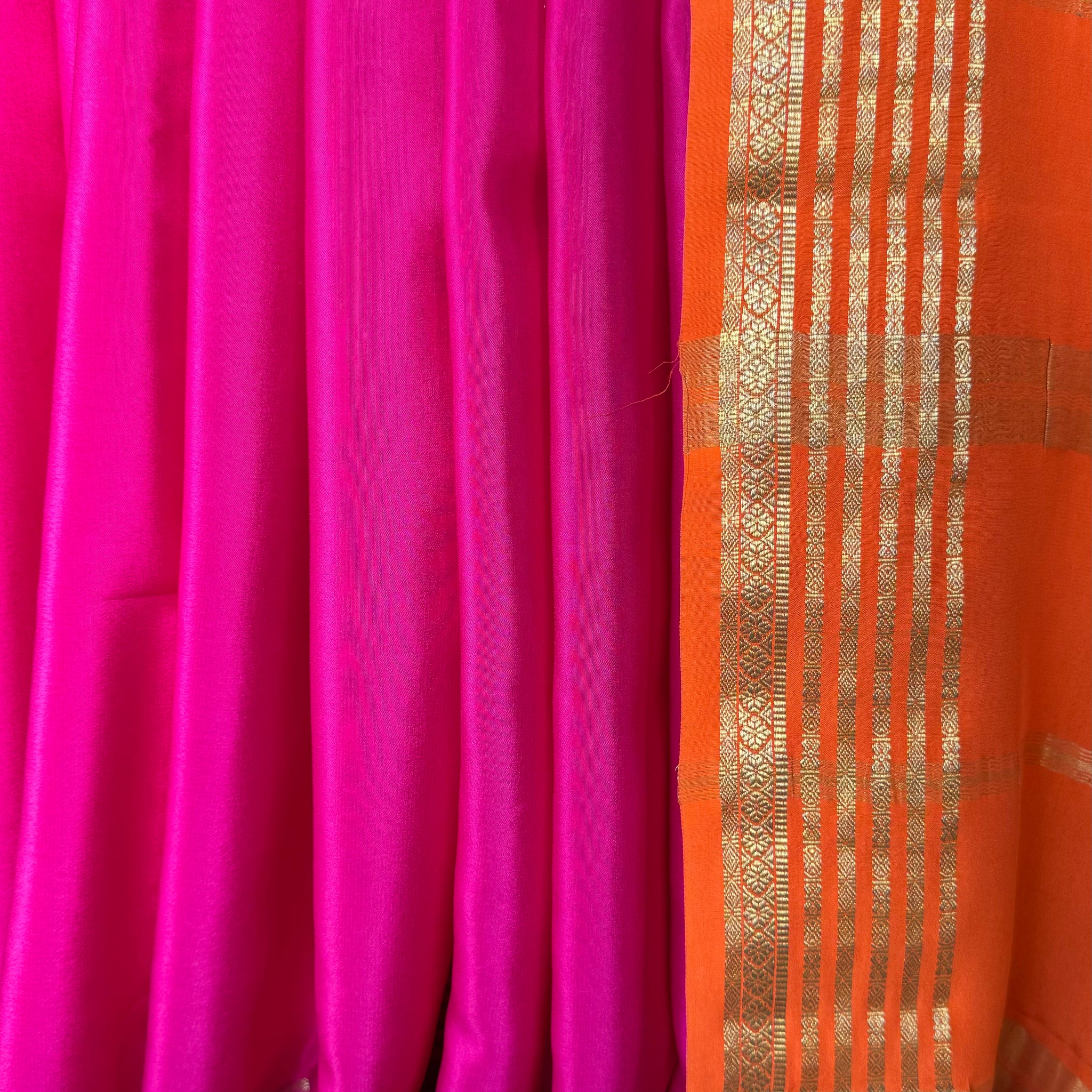 Mysore Silk Saree (C8T339ACPBWB) Pink Orange