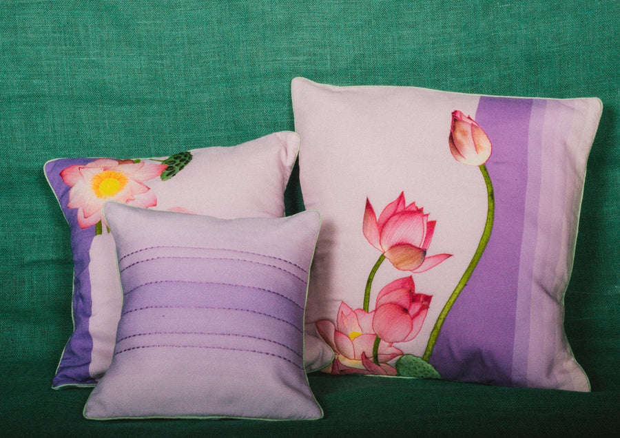 Blossoming Lotus Cushion Cover
