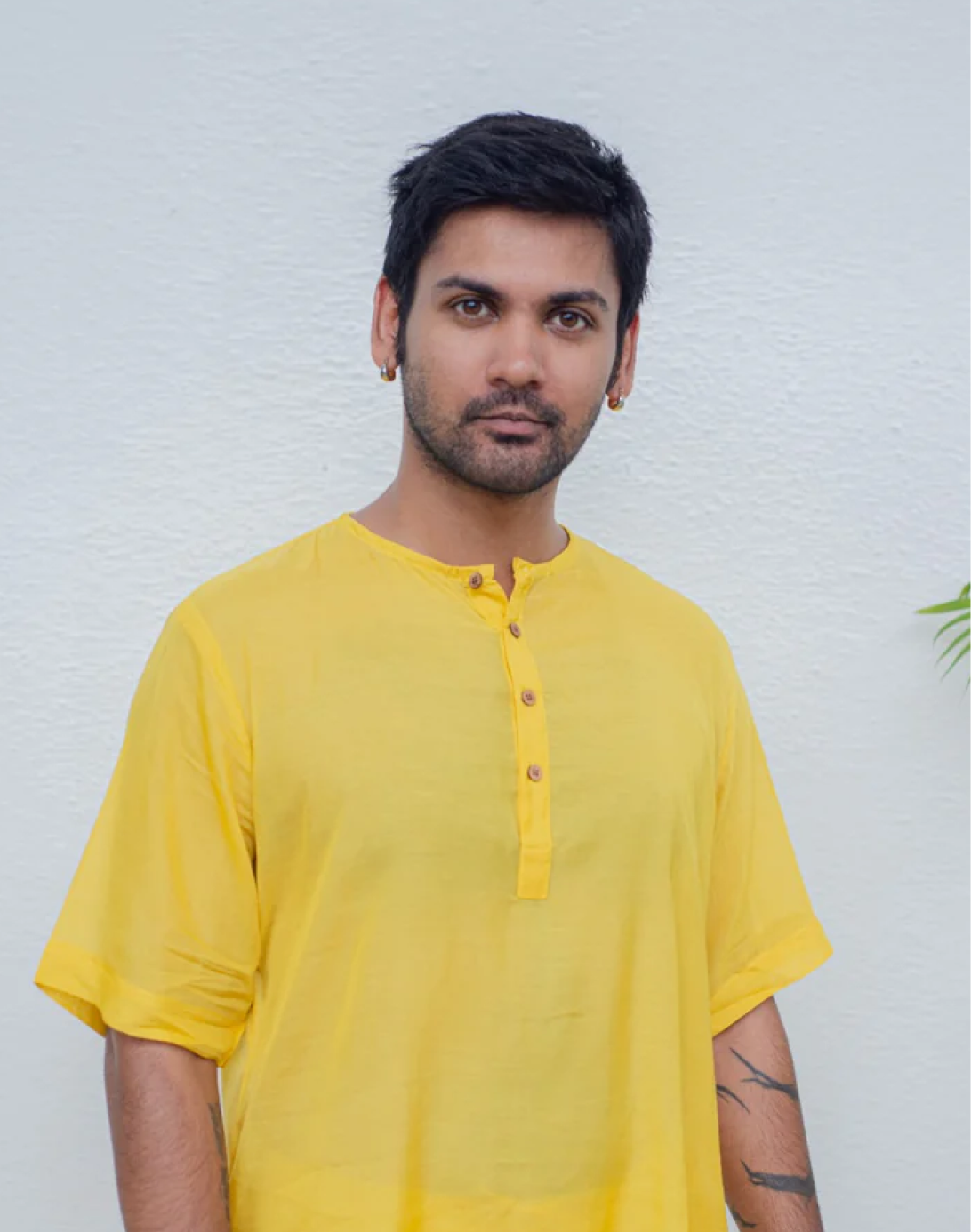 Men's Vishraam Yellow Kurta Pajama Set