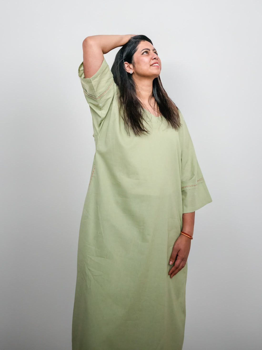 Green Cotton Anti-fit Coord Set