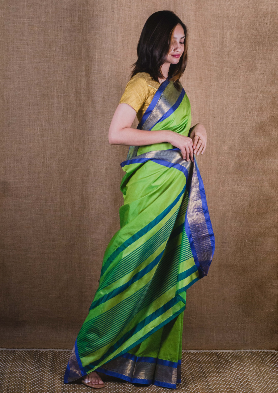 Green with Blue Border
