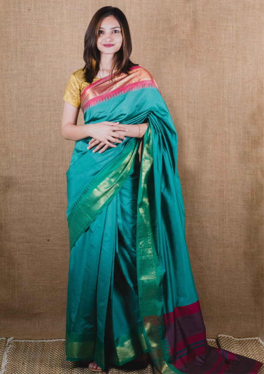 Teal with Red Border